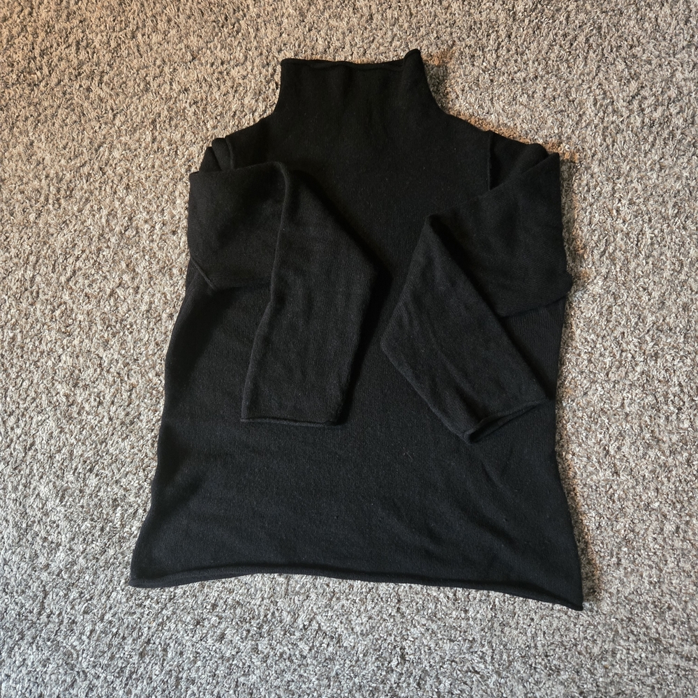Nicole Miller Black Turtleneck Sweater